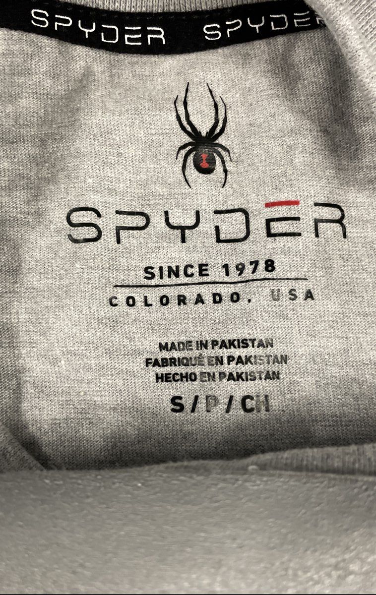 Spyder Men's Heather Grey Embossed Logo Graphic T-Shirt NWT Sz S