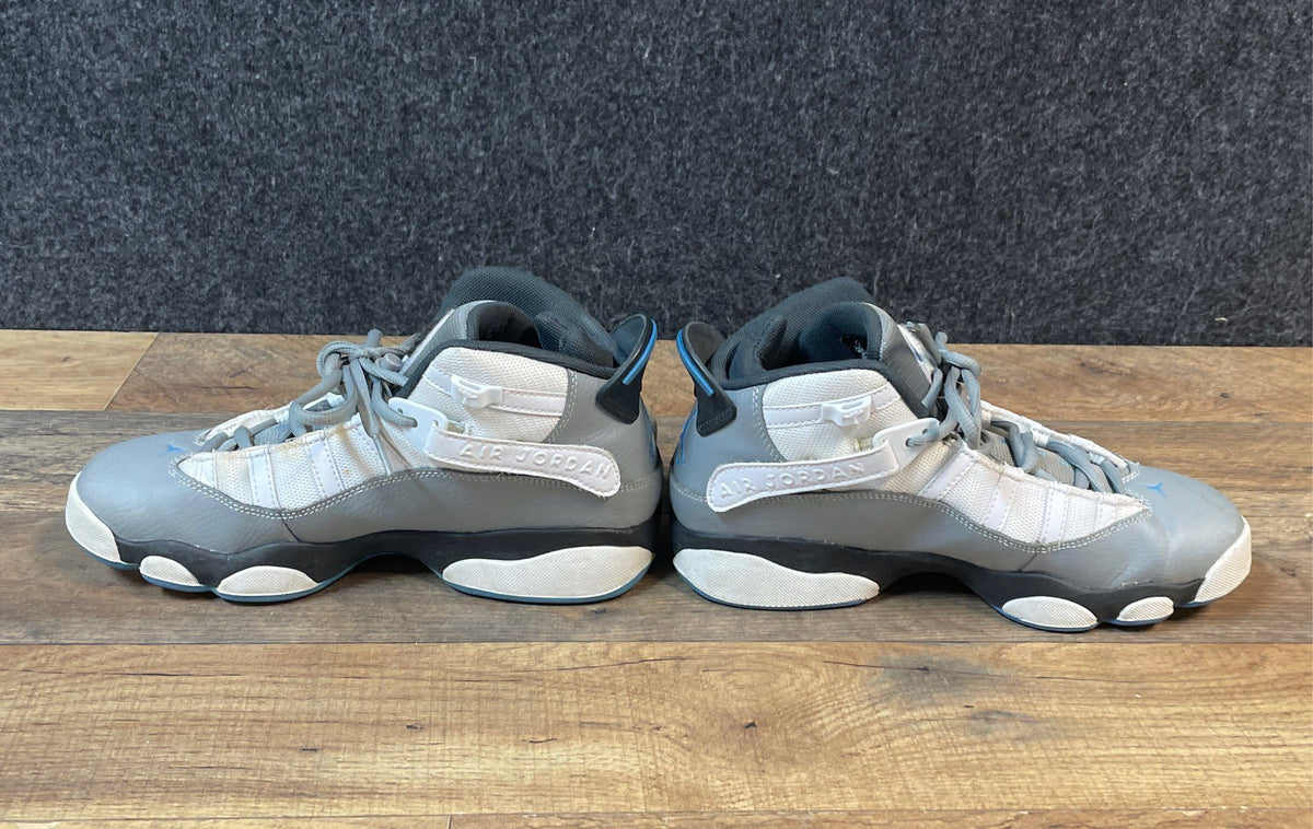 Nike Air Jordan 6 Rings Cool Grey University Blue Basketball Shoes Size 7Y