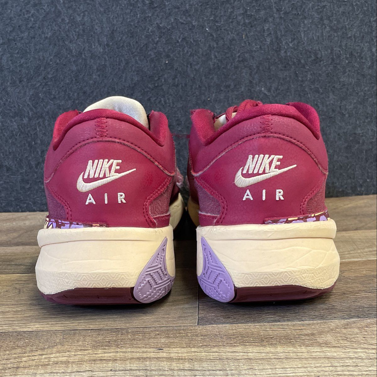Nike Air Zoom Freak 5 Red Burgundy Giannis Basketball Shoes Size 10