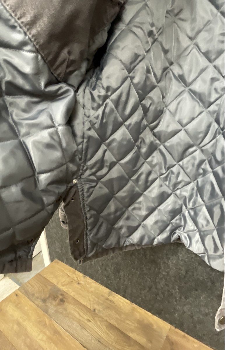 Wells Lamont Men's Gray Duck Canvas Quilted Lined Work Barn Jacket Size L