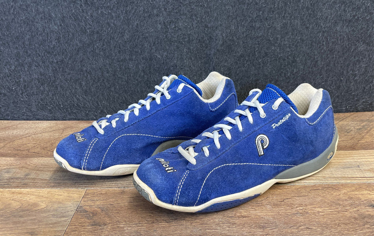 Piloti Prototipo Blue Suede Leather Driving Shoes Sneakers Men's Size 6 EU 38
