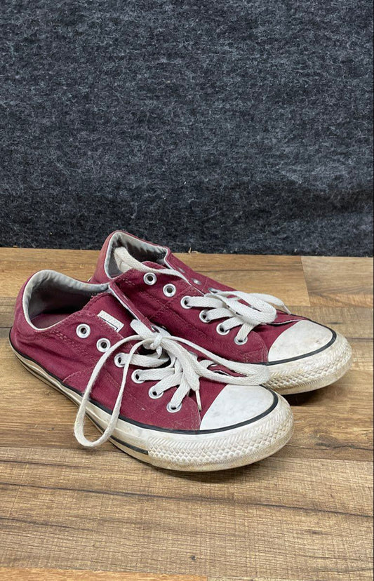 Converse Chuck Taylor All Star Ox Maroon Canvas Sneakers Women's Size 8