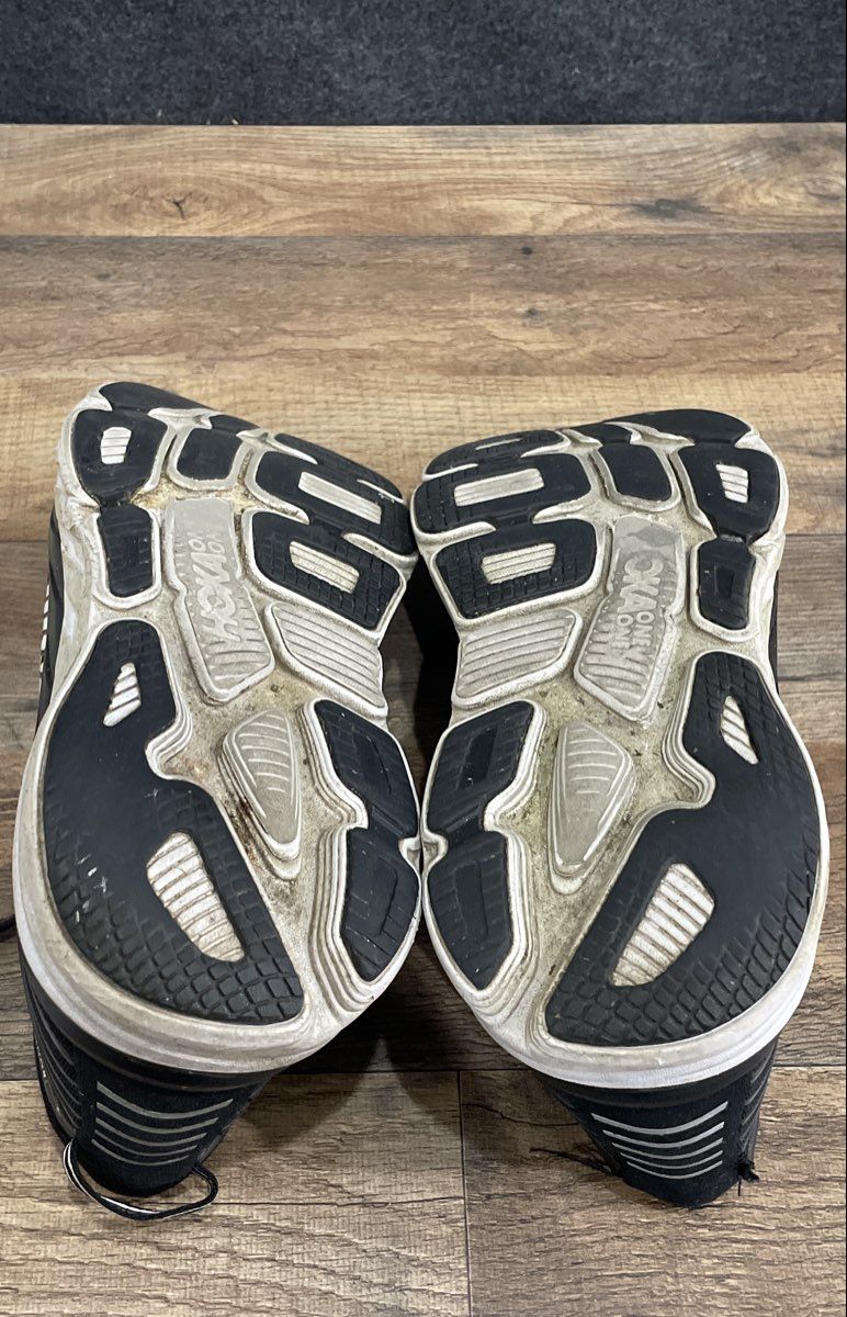 Hoka Bondi 7 Black White Men's Road Running Shoes Size 10D
