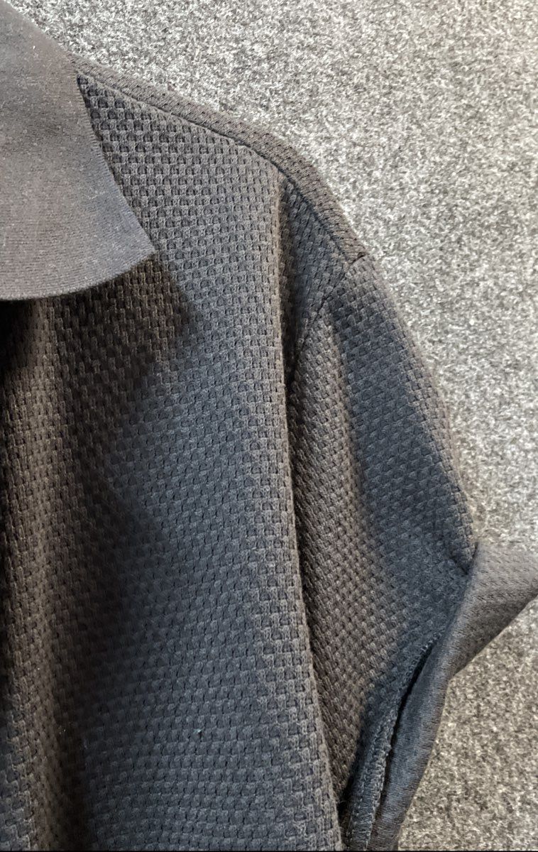 Edgar + Ash Men's Short Sleeve Button Down Shirt Dark Gray Waffle Knit NWT Sz S