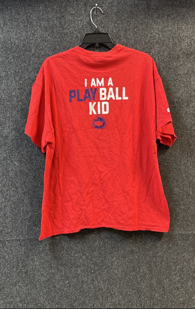 MLB Men's Red Play Ball 150th Anniversary Graphic T-Shirt Sz XL