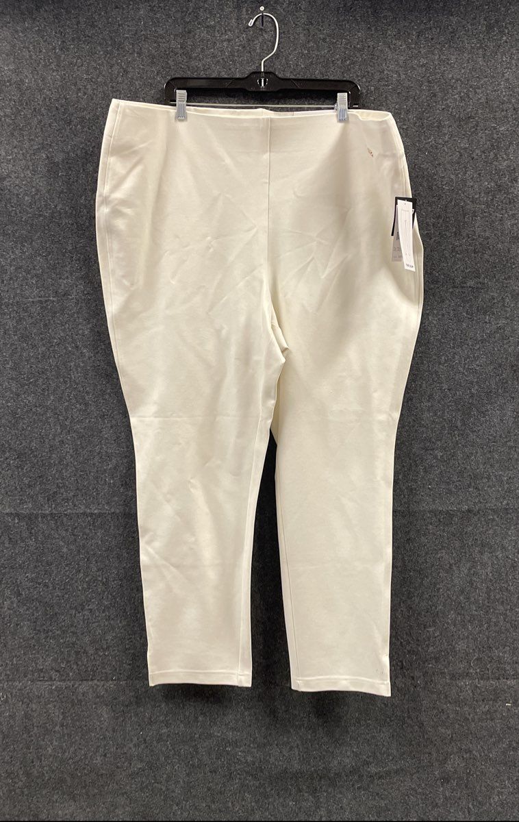Rafaella Women's Beige The Slim High Rise Pants Sz 3X NWT