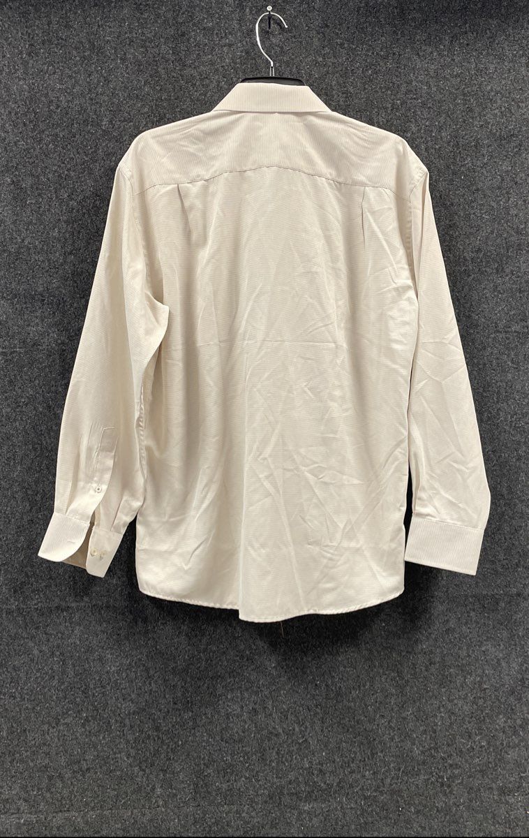 Steven Land Men's Dress Shirt Tan Micro Texture 100% Cotton NWT Sz 16.5 34/35
