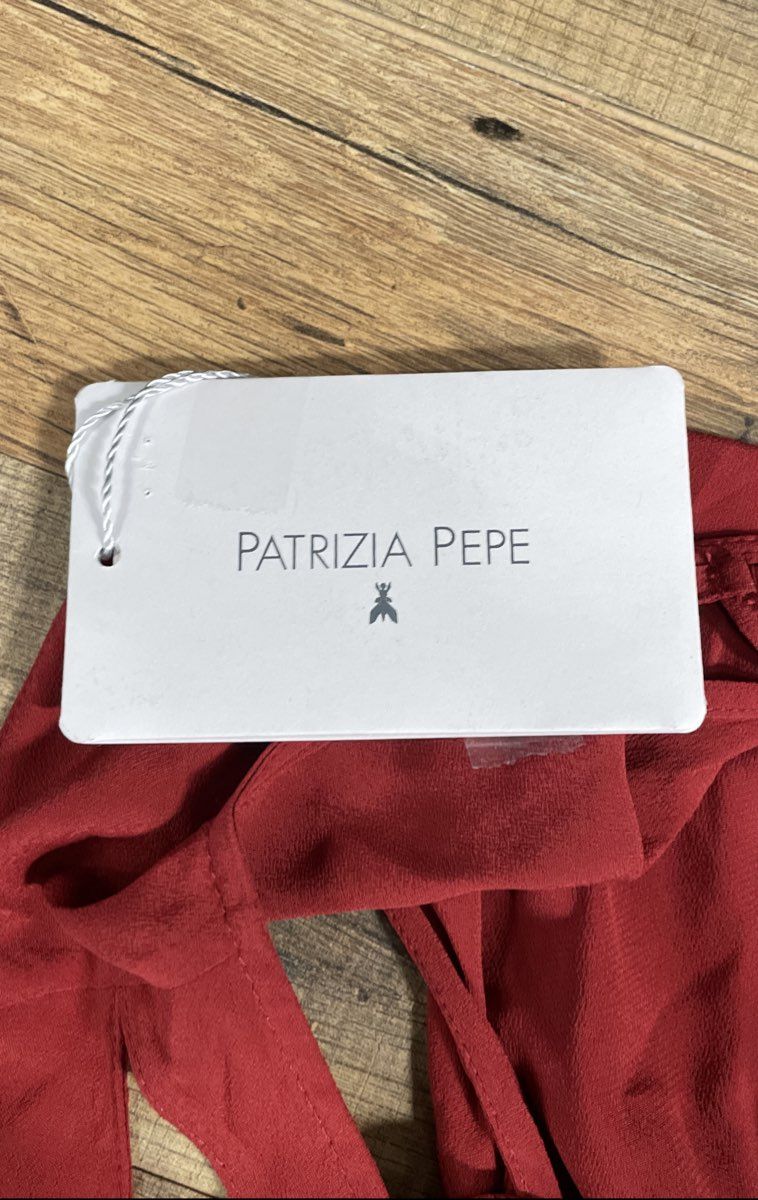 Patrizia Pepe Women's Red Diagonal Zipper Sleeveless Blouse Top Sz 42 NWT