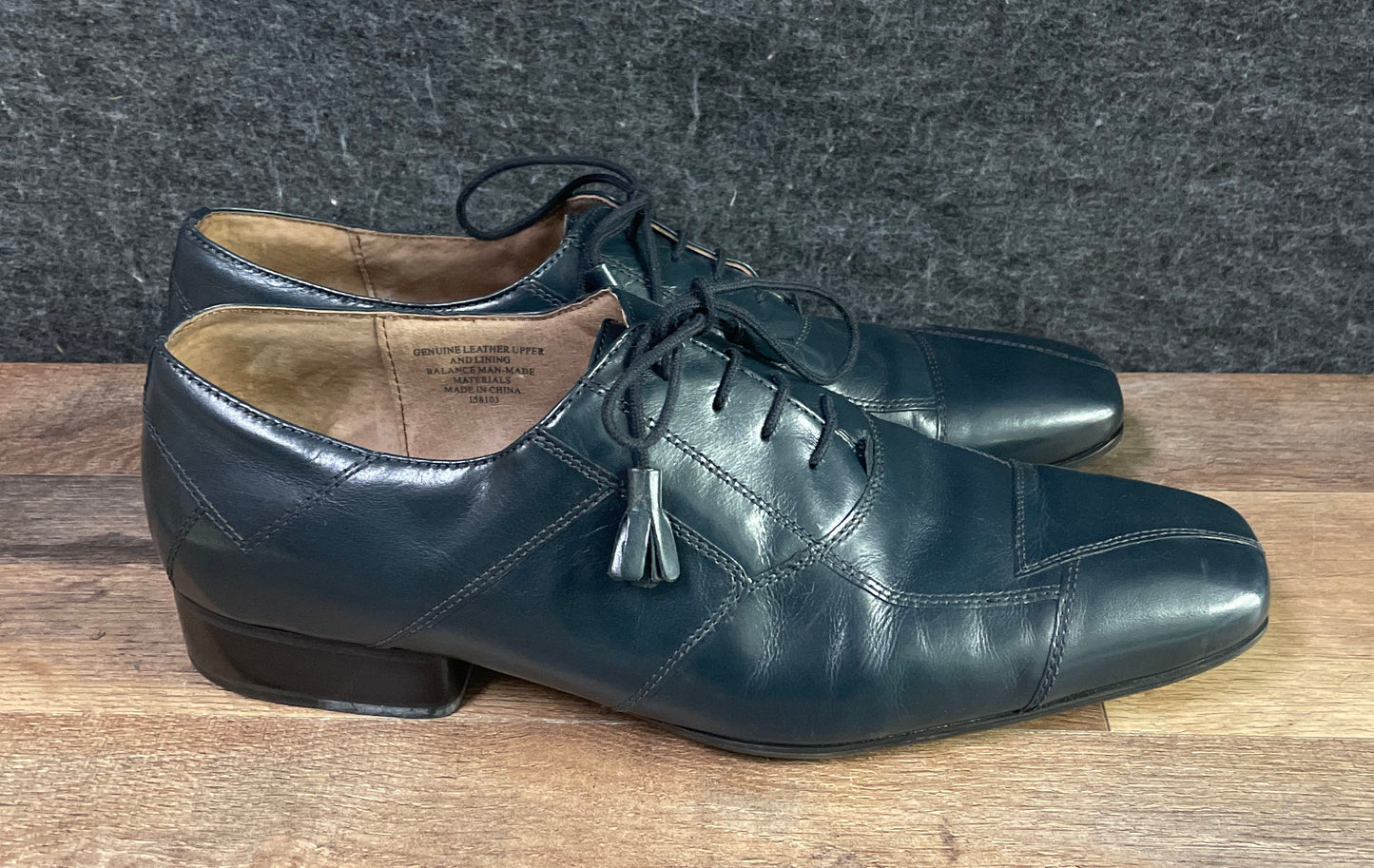 Giorgio Brutini Private Collection Navy Blue Leather Dress Shoes Men's Size 12M