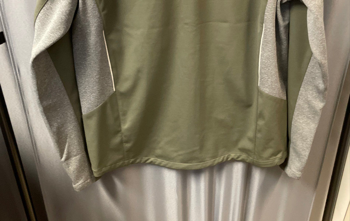 Cutter & Buck Men's Stealth Full Zip Jacket Green Gray Hybrid Mock Neck NWT L