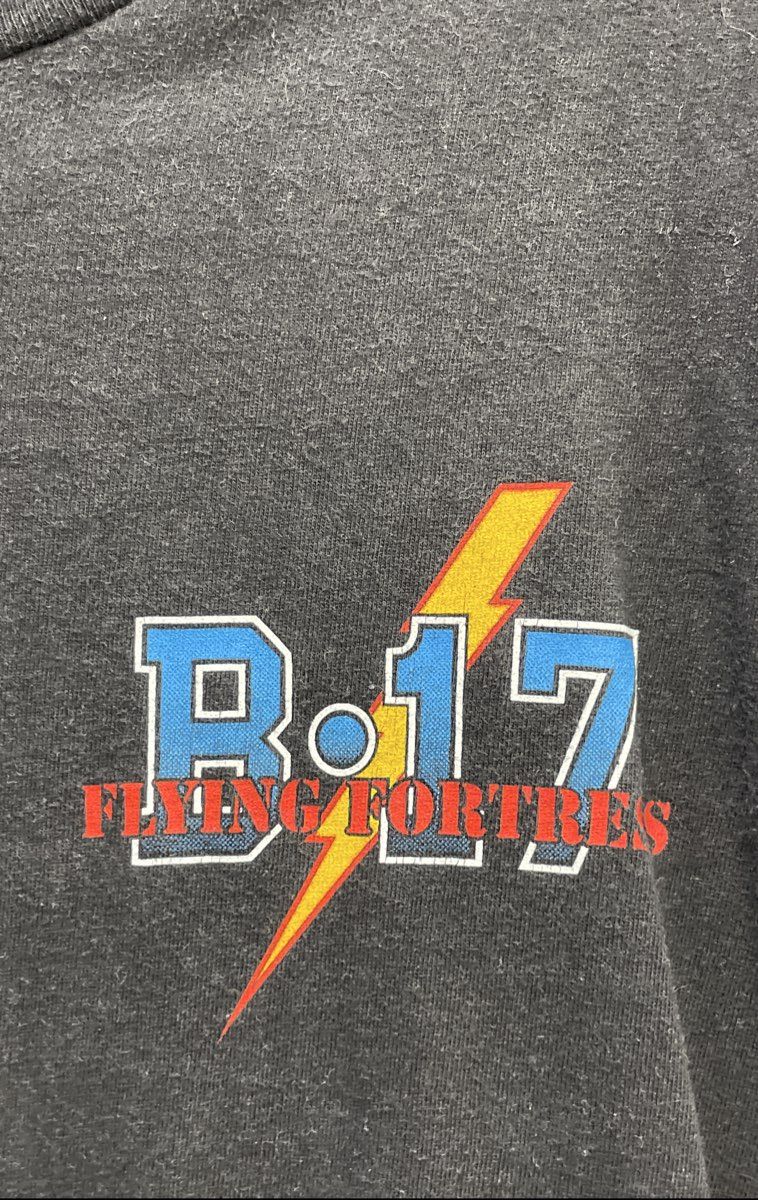 Vintage 90s B-17 Flying Fortress Aluminum Overcast Pinup Hanes Beefy-T Sz L