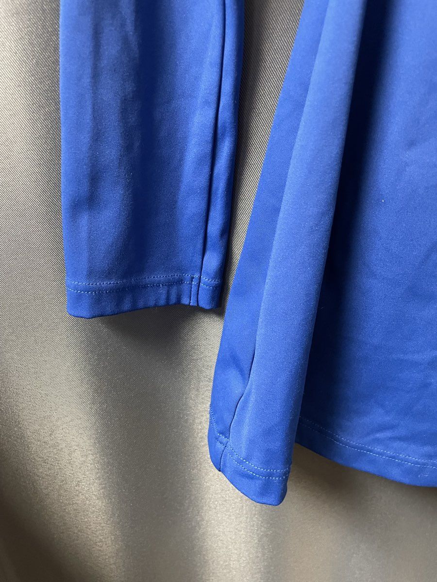 SET Active Women's Blue Sportbody Long Sleeve Square Neck Crossover Dress Sz S