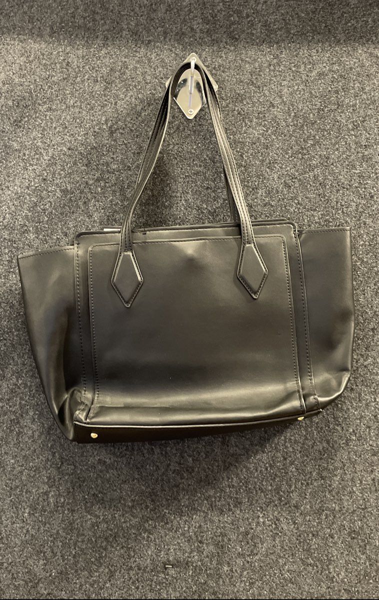 Nine West Black Chelsea Tote Bag Faux Leather Handbag NWT