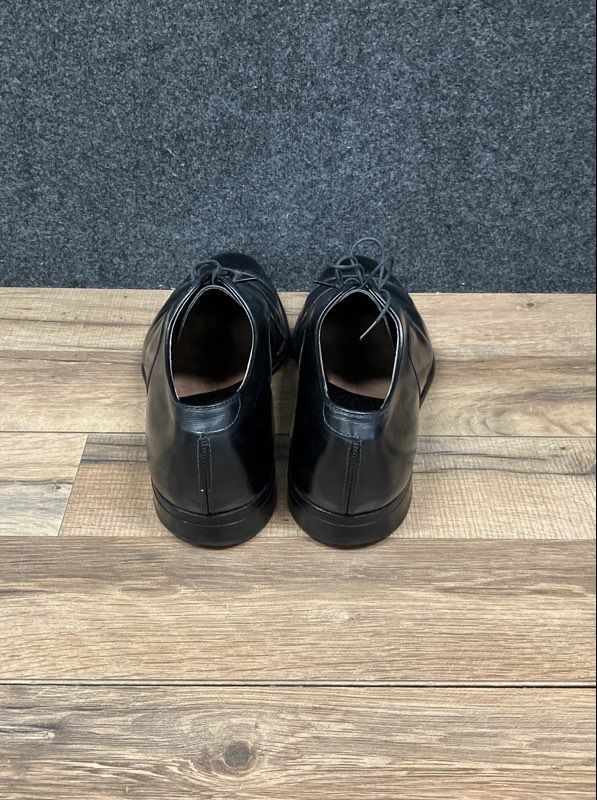 Johnston & Murphy Black Leather Cap Toe Oxford Dress Shoes Size 10.5 B