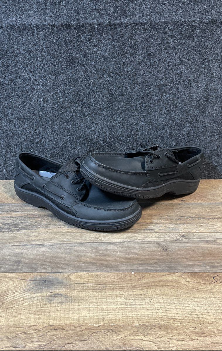 Sperry Top-Sider Billfish 3-Eye Black Leather Boat Shoes Men's Size 10W