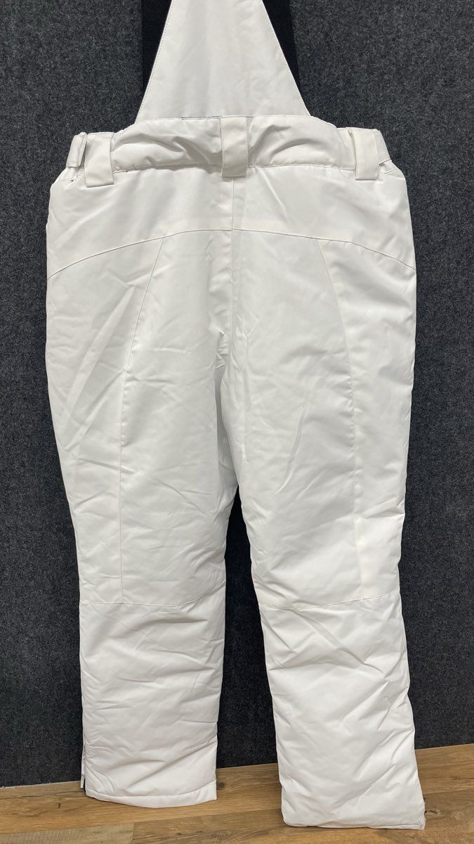 Riviyele Men's White Insulated Snow Ski Pants with Suspenders NWT Sz M