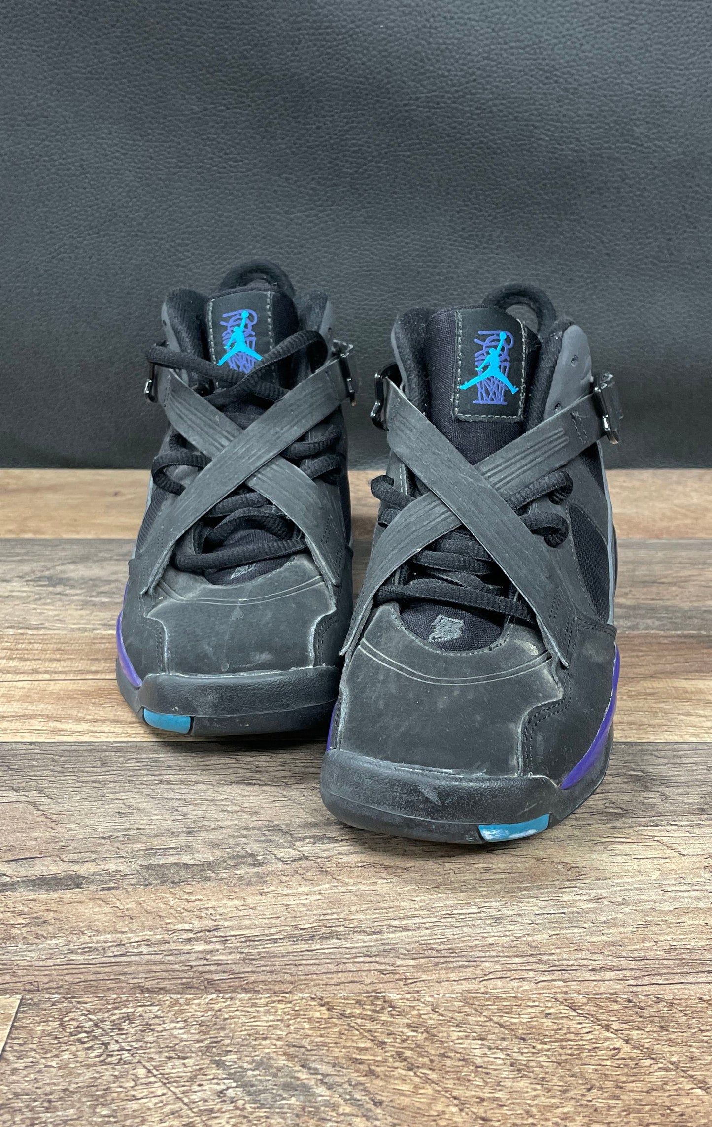 Youth Nike Air Jordan 8 GS 'Aqua/Black/Purple' Sneakers Size 4Y