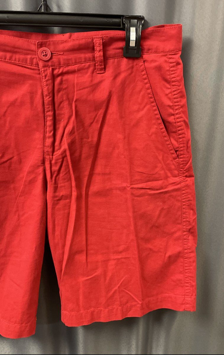 Columbia Men's Red 100% Cotton Cargo Utility Shorts Sz 32x10
