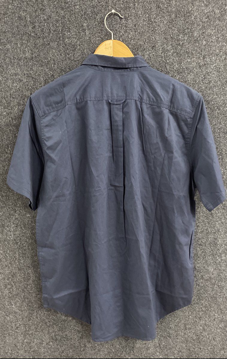 Eddie Bauer Men's Navy Blue Short Sleeve Button Up Shirt Pocket NWT Sz XL