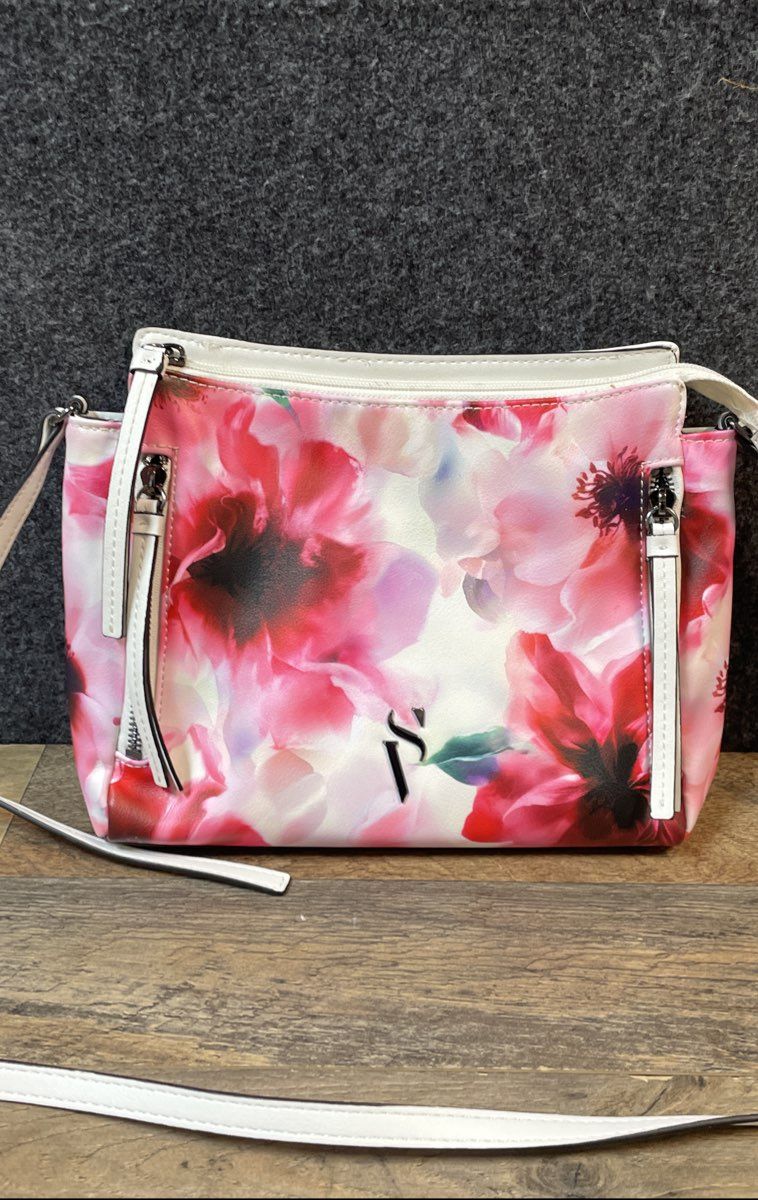 Simply Vera Vera Wang Floral Red Pink Crossbody Bag and Wallet Lot of 2