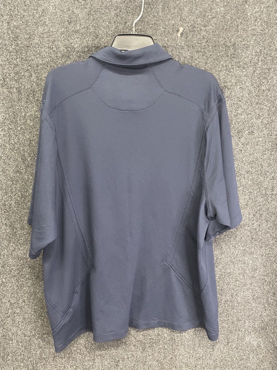 Nike Men's Performance Polo Shirt Navy Blue Textured Short Sleeve Size XL