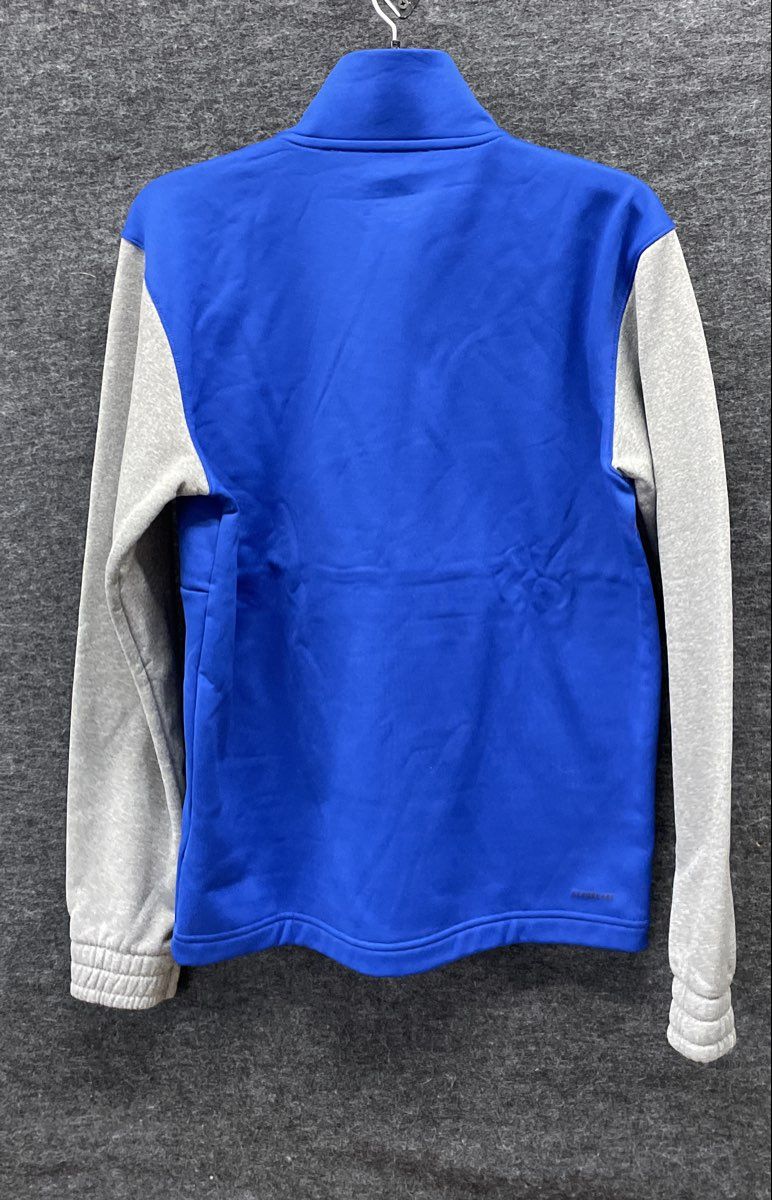 Adidas Men's Team 1/4 Zip Pullover Royal Blue Grey Embroidered Logo Sz S NWT