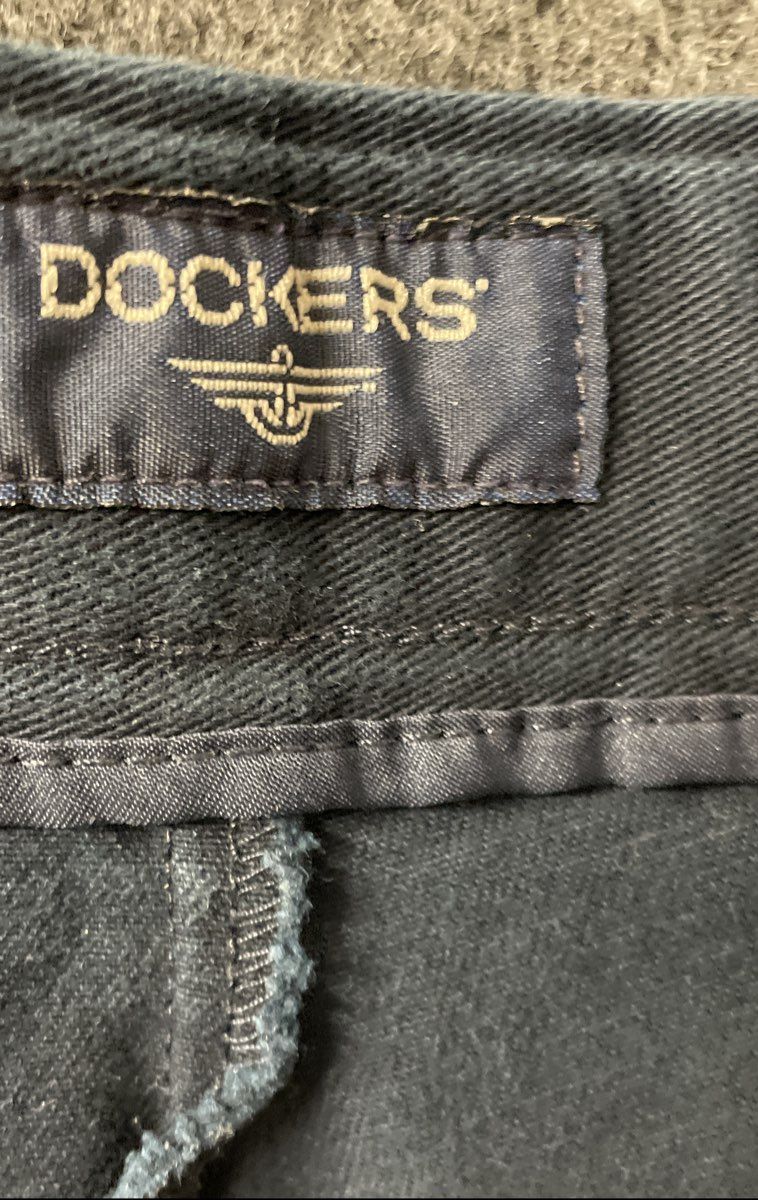 Dockers Men's Navy Blue Chino Shorts Flat Front Cotton W38