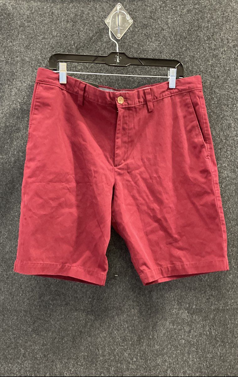 Banana Republic Men's Red Aiden Shorts Slim Fit 10" Inseam Cotton Sz 33 NWT