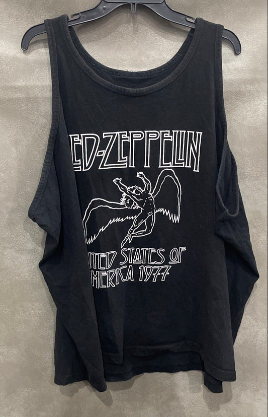 Vintage 1977 Led Zeppelin US Tour Sleeveless Shirt Single Stitch Sz S/M