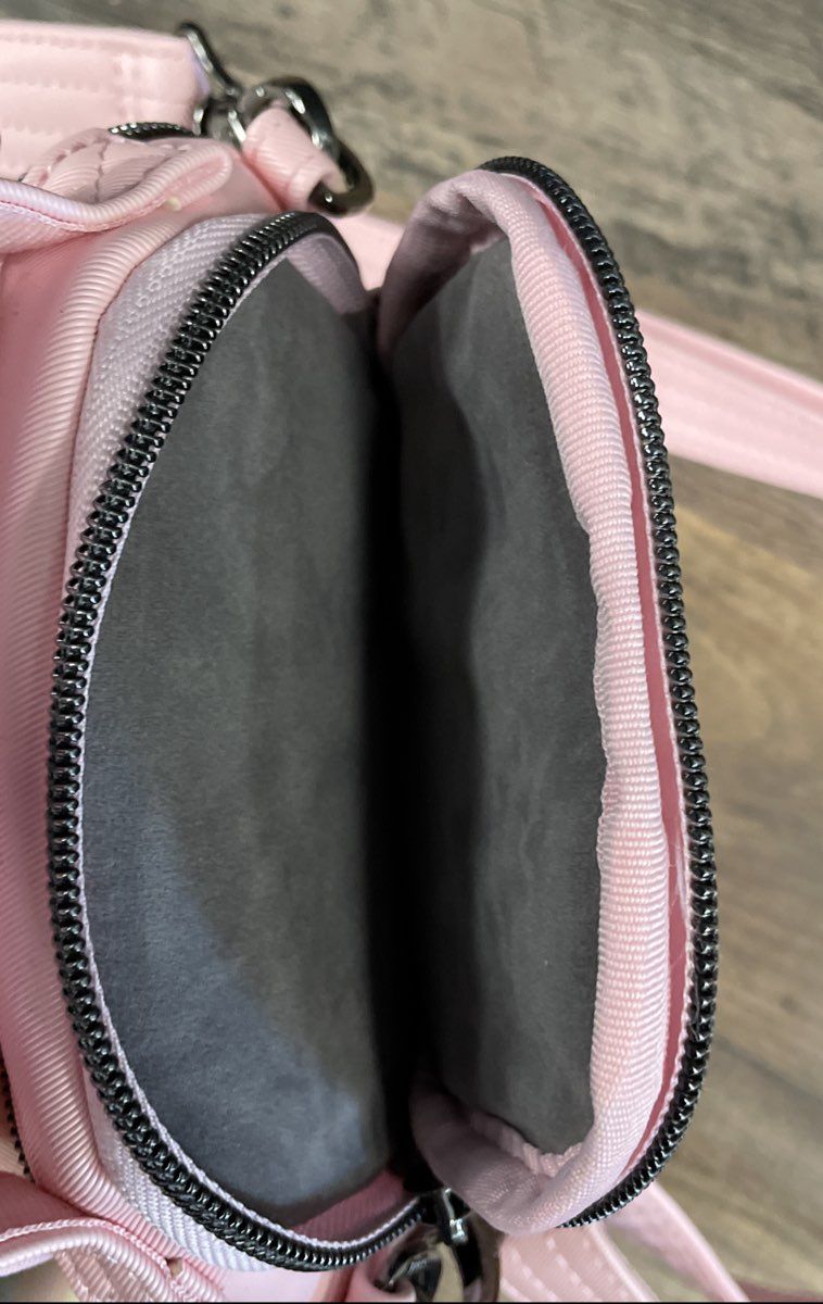 Lug Pink Quilted Skeeter Crossbody Bag Belt Bag Travel Pouch