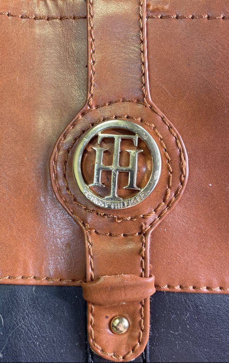 Tommy Hilfiger Imina Black Brown Two-Tone Riding Boots Women's Size 7