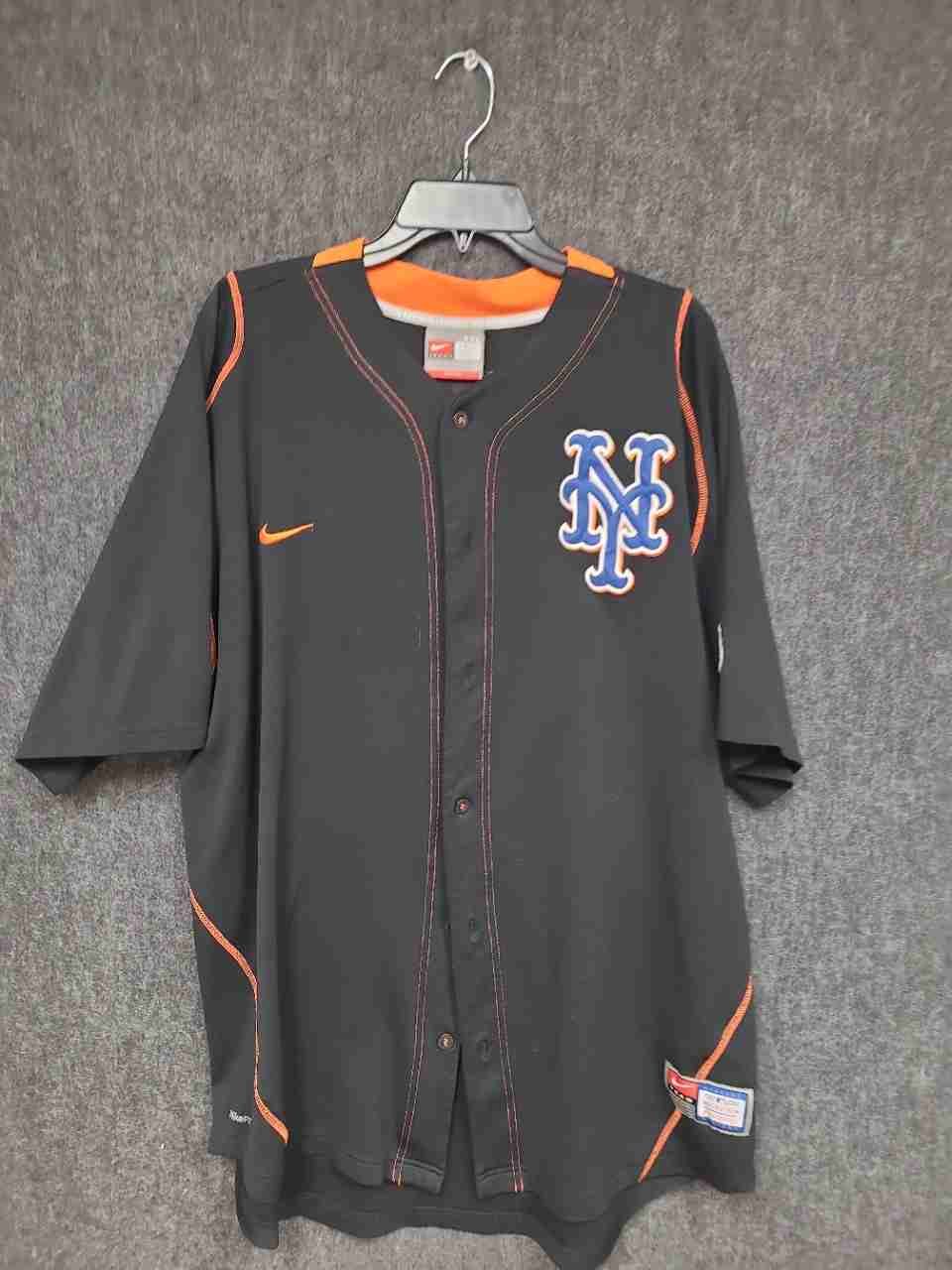 Nike Men's New York Mets Johan Santana #57 Black Baseball Jersey Sz XXL