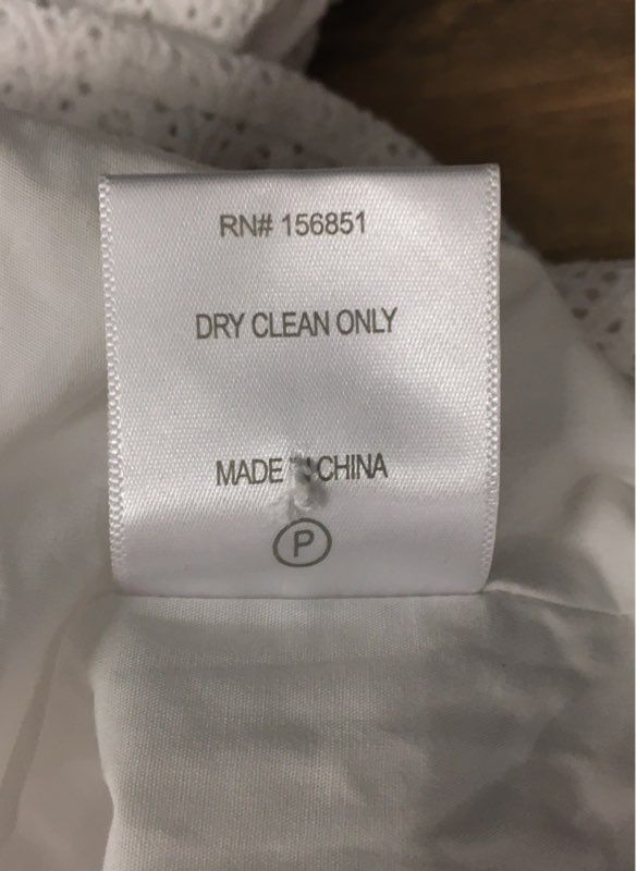 Lauren James Women's White Newport Tiered Shoulder Knot Eyelet Dress NWT Sz L