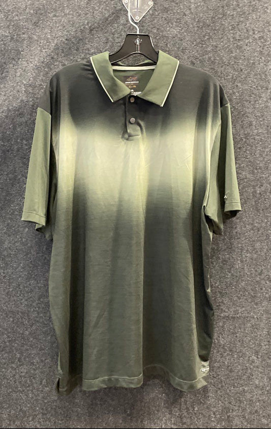 Greg Norman for Tasso Elba Men's Green Ombre Performance Golf Polo Shirt Sz XL