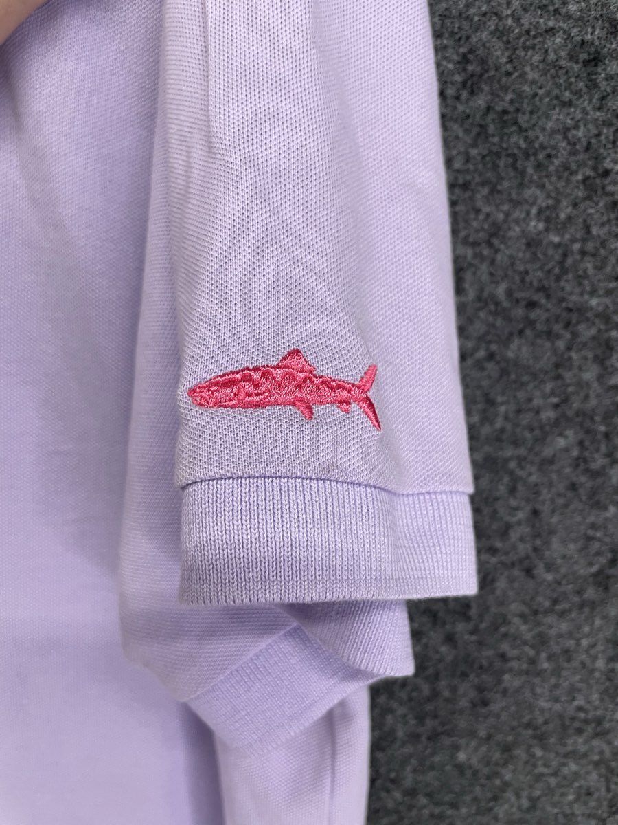 Columbia Men's PFG Perfect Cast Polo Shirt Lavender Pink Cotton Stretch Sz XL