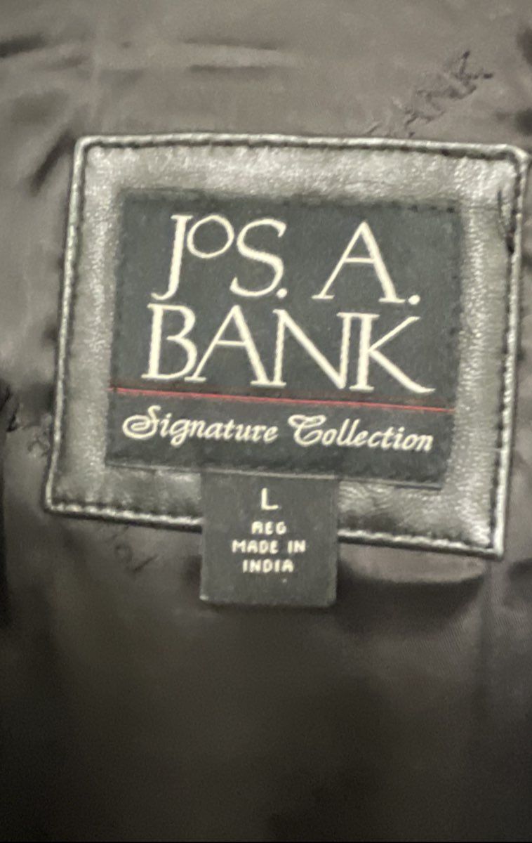 Jos. A. Bank Men's Signature Collection Black Genuine Leather Jacket Size L