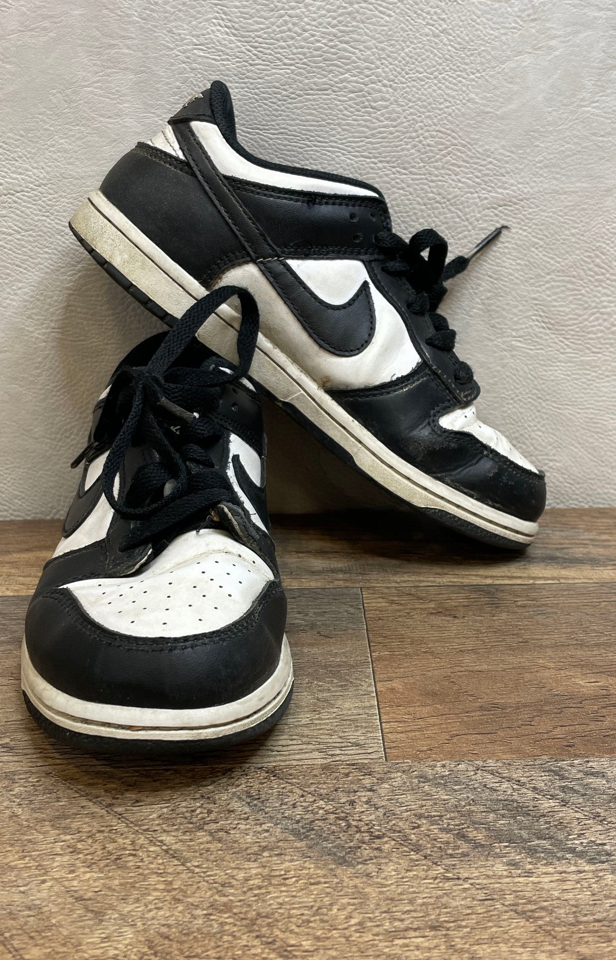 Nike Dunk Low Panda Black White Kids Casual Sneakers Size 3Y