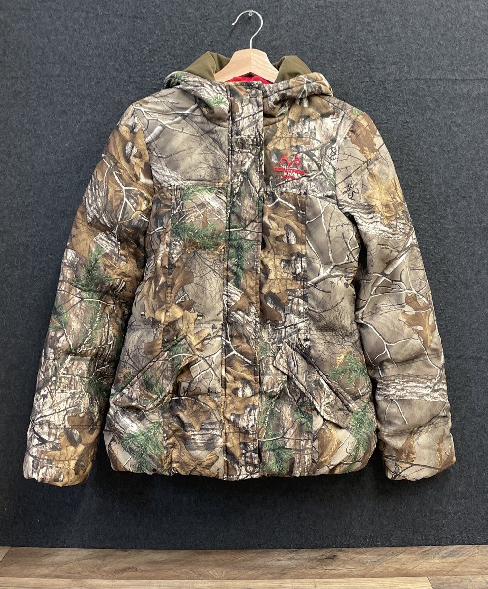Realtree Women's Xtra Camo Hooded Insulated Puffer Jacket Sz S