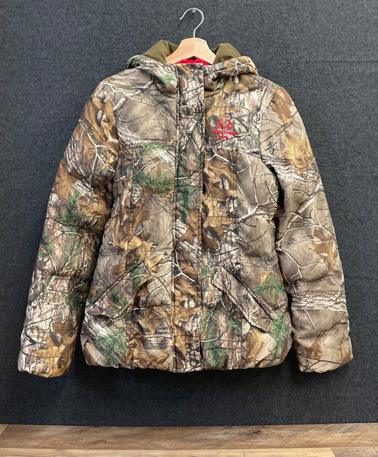 Realtree Women's Xtra Camo Hooded Insulated Puffer Jacket Sz S