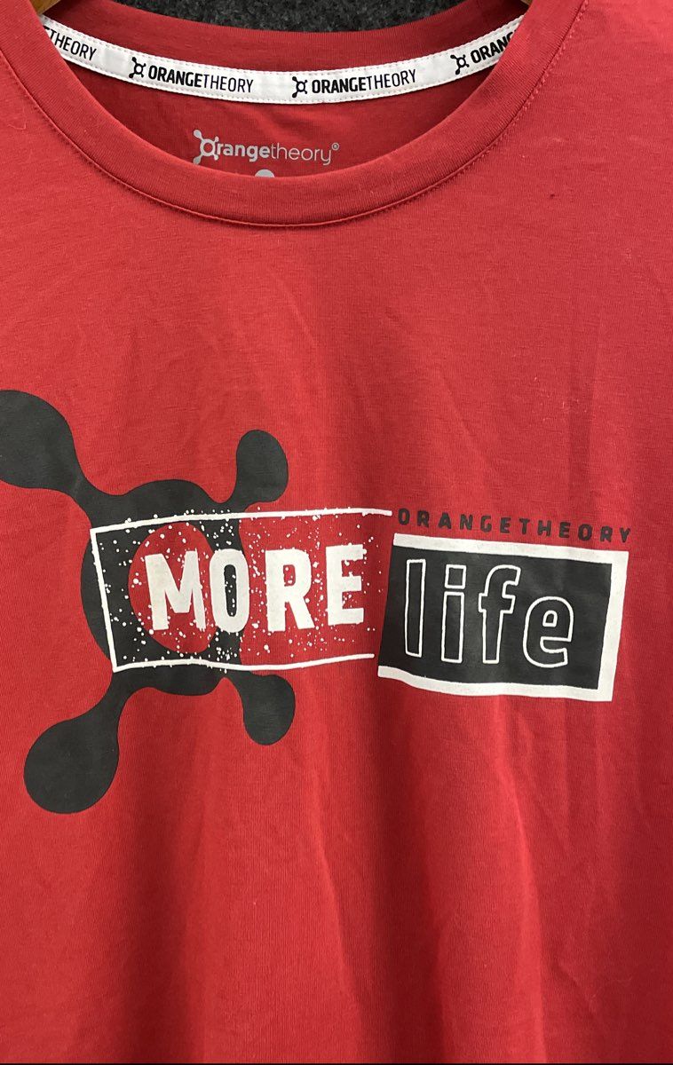 Orangetheory Unisex SS Recovery Tee Cranberry Red More Life Graphic NWT LG