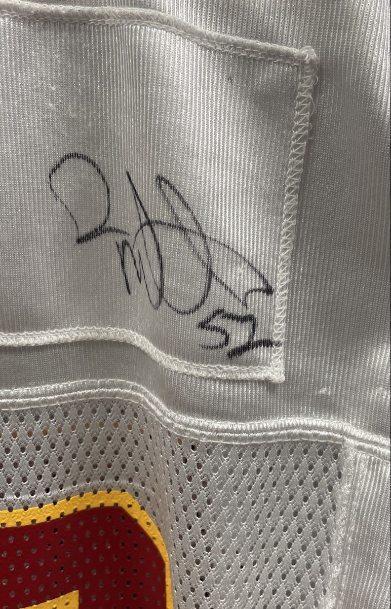 Vintage Reebok Washington Redskins Santana Moss 89 Youth Large Jersey Signed