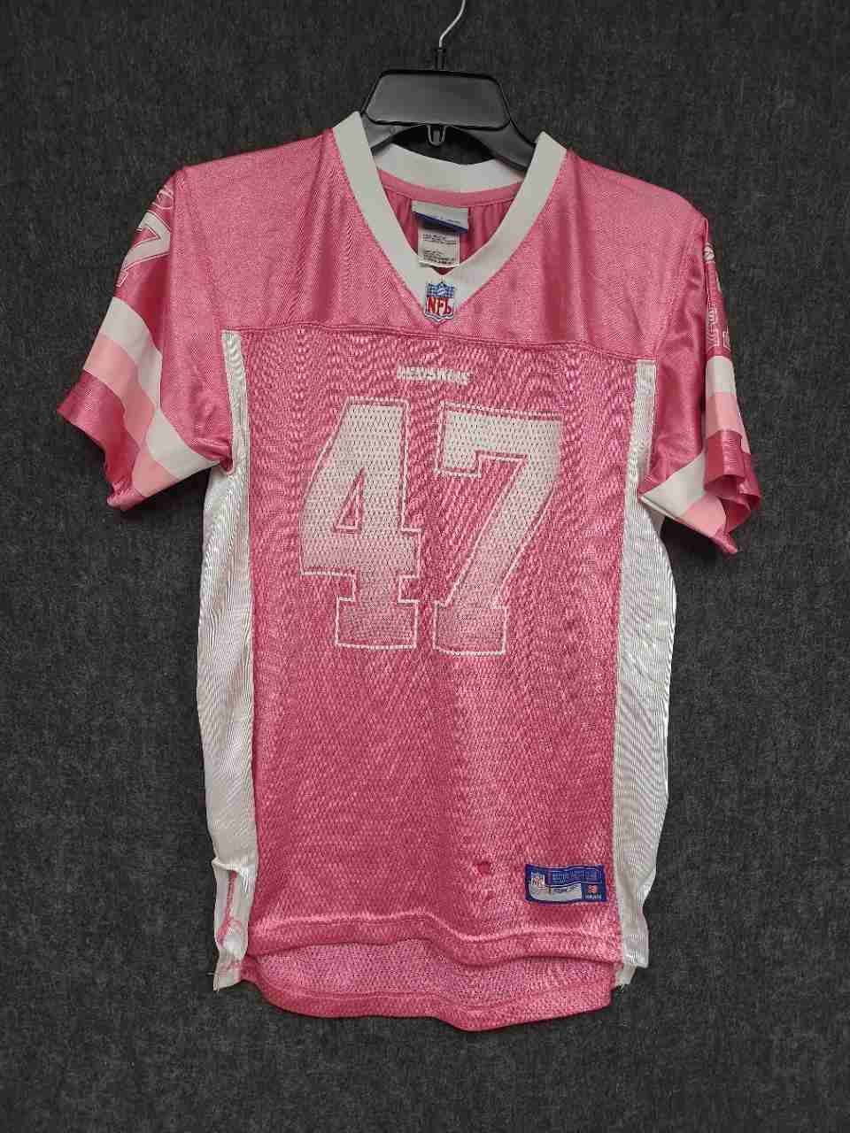 Reebok Youth XL Washington Redskins Chris Cooley #47 Pink NFL Jersey Sz 16