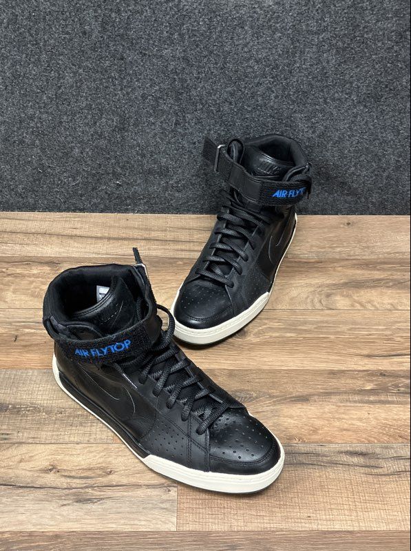 Nike Air Flytop Black White High Top Lifestyle Sneakers Men's Size 9.5