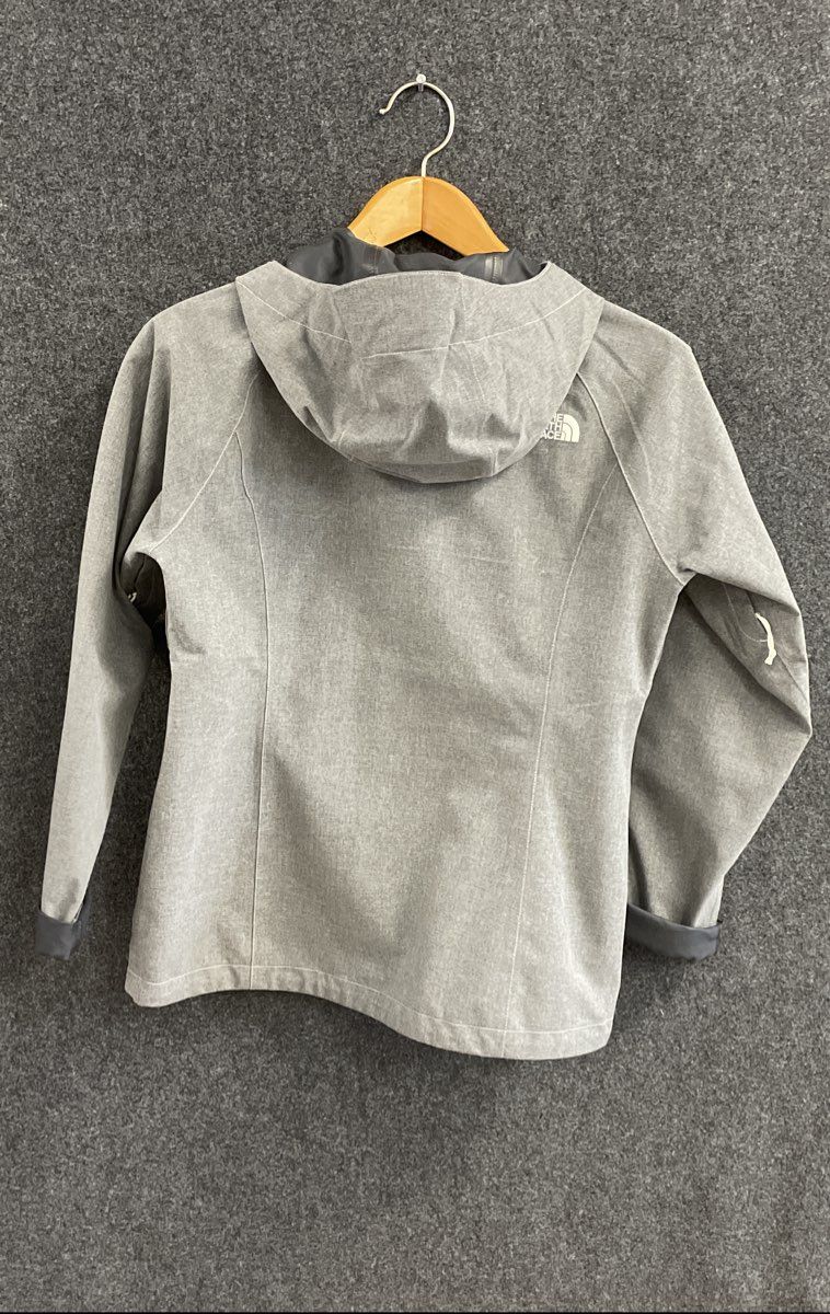 The North Face Women's Apex Softshell Jacket Gray Hooded Full Zip Size S