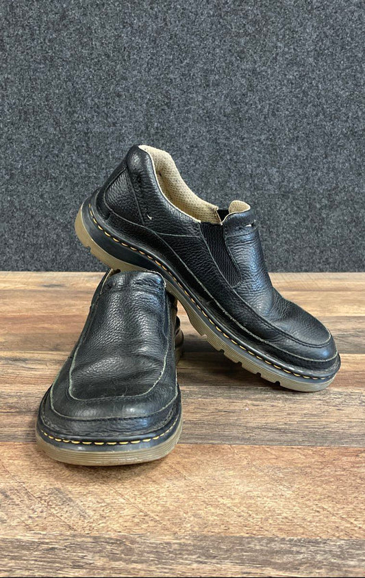 Dr. Martens 11198 Black Pebbled Leather Slip On Loafers Men 8 Women 9 Size 8