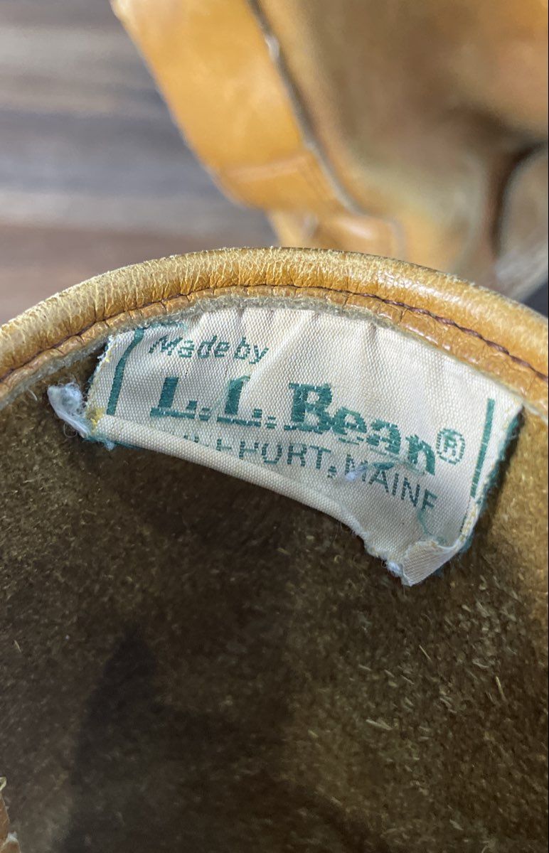 Vintage L.L. Bean Lounger Maine Hunting Shoe Duck Boots Brown Tan Size 9