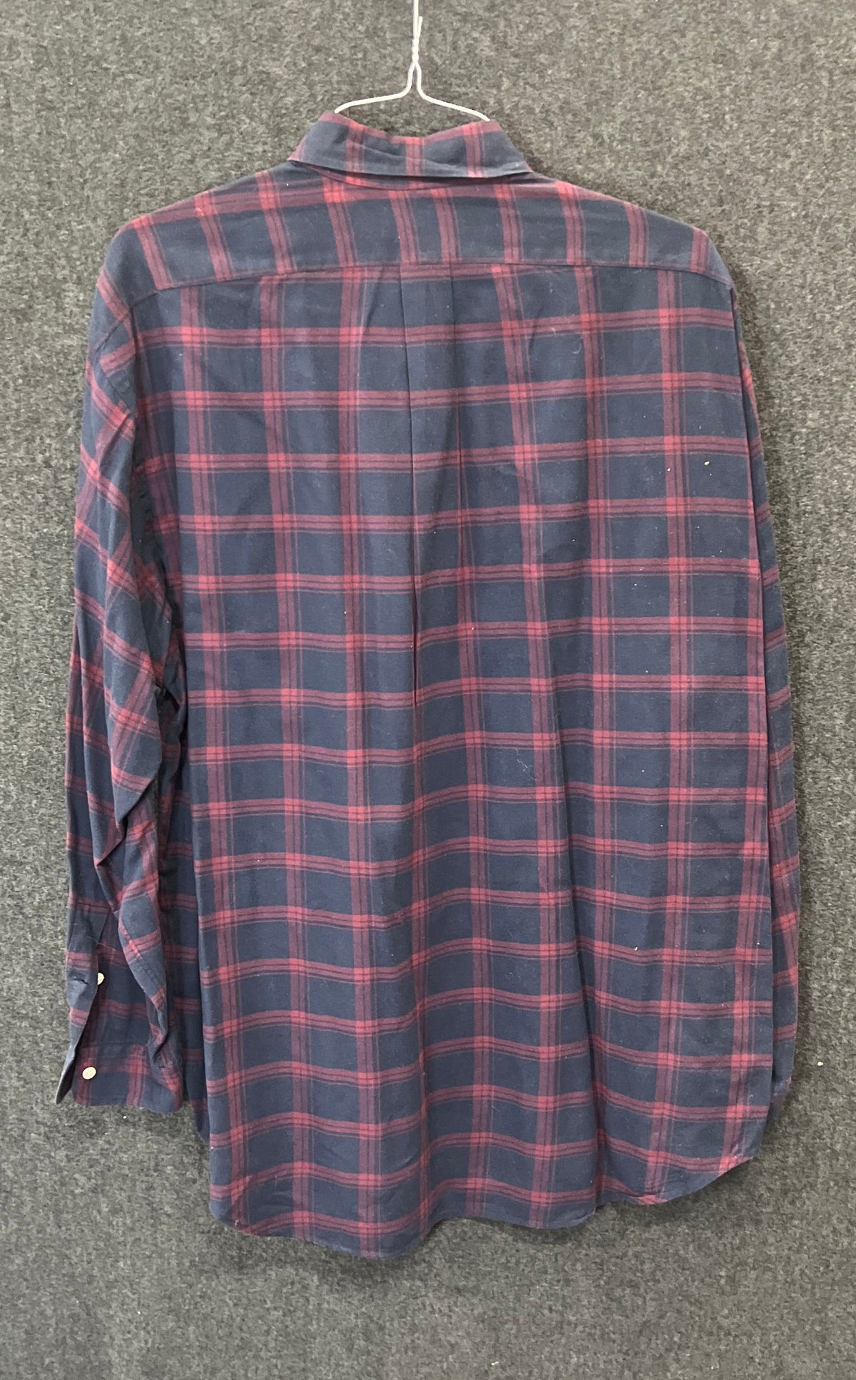 Vintage 90s Polo Ralph Lauren Men's Blake Navy Burgundy Plaid Shirt Sz L
