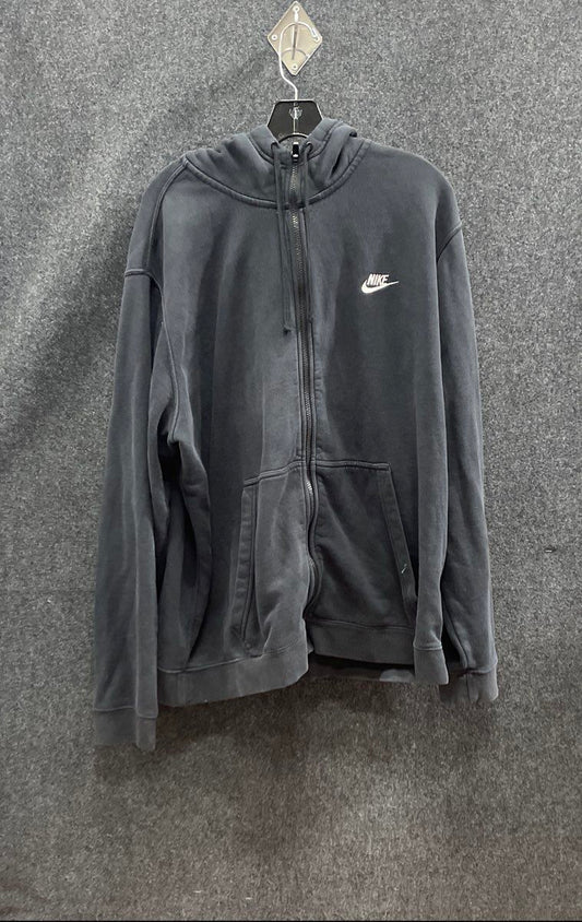 Nike Men's Black Full Zip Fleece Hoodie Sportswear Club Size XXL