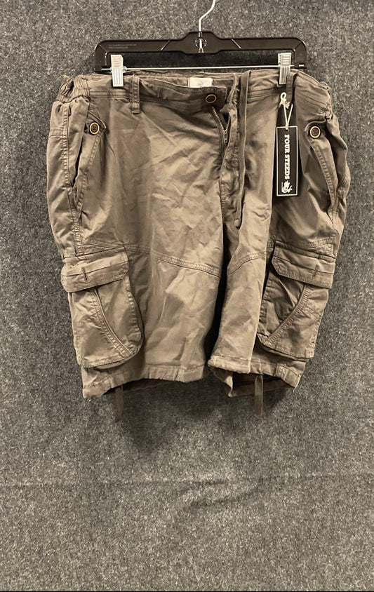 Four Steeds Women's Dark Grey Multi-Pocket Cargo Shorts NWT Model 076 Sz 18