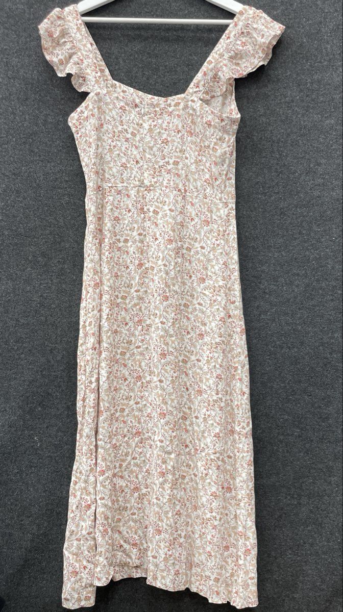 LOFT Outlet Women's Floral Midi Dress Ruffle Sleeve Multicolor NWT Sz 4